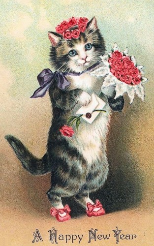 Lovely vintage New Year card (13)
