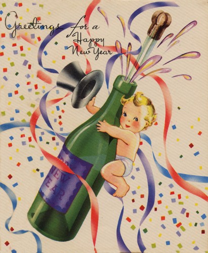 Lovely vintage New Year card (19)